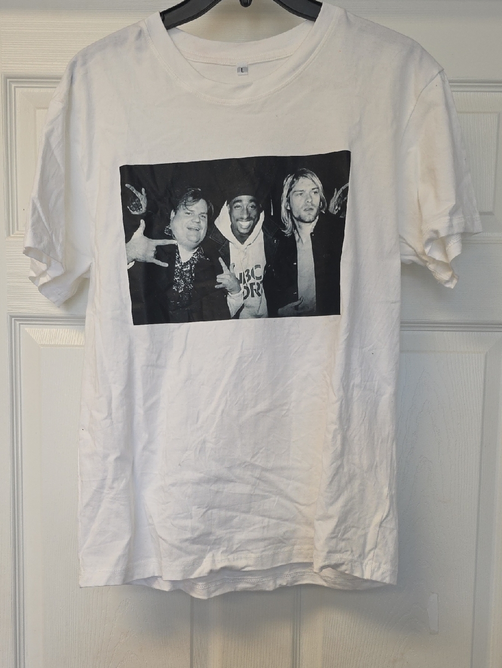 Women's White Graphic Crewneck T-Shirt